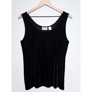 Chico’s Travelers Stretchy Sleeveless Tank Top Blouse Black Women’s Size 2